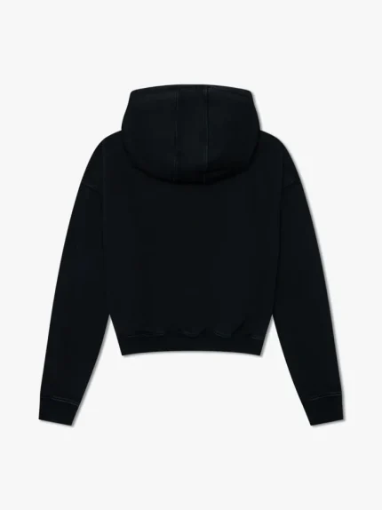 Black Cropped Desert Valley Hoodie