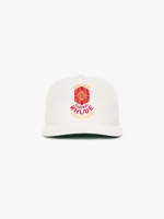 Rhude Azur Linen Hat Red Logo
