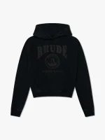 Black Cropped Desert Valley Hoodie