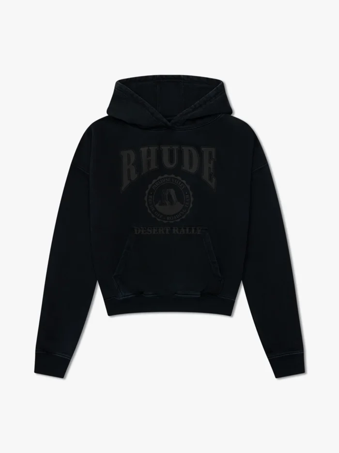 Black Cropped Desert Valley Hoodie Black Cropped Desert Valley Hoodie