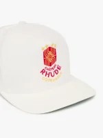 Rhude Azur Linen Hat Red Logo